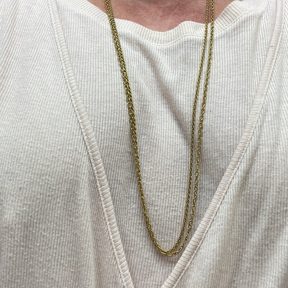 2 gold tone chains 16.5 inches - Picture 5 of 7